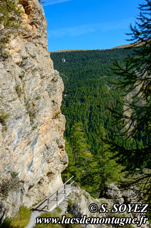 Photo n201410023
Passage protg sur le chemin du lac Miroir ou lac des Prs Soubeyrand (2214 m) (Queyras, Hautes-Alpes)
Clich Serge SOYEZ
Copyright Reproduction interdite sans autorisation