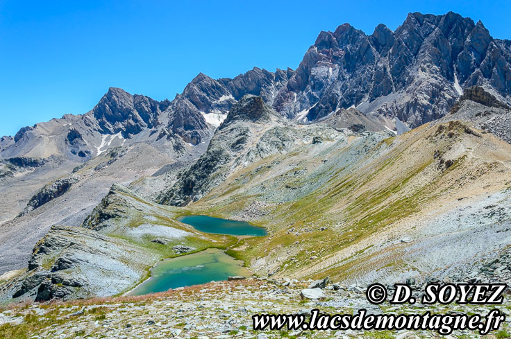 Photo n201507164
Lacs suprieurs de Marinet Vert Nord (2682m) et Bleu Sud (2682m) (Haute Ubaye, Alpes de Haute Provence)
Clich Dominique SOYEZ
Copyright Reproduction interdite sans autorisation