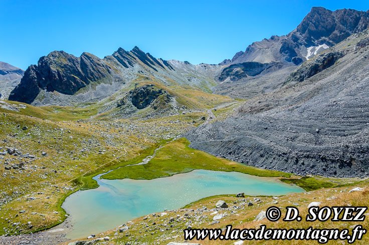 Photo n201507142
Lac infrieur de Marinet (petit) (2533m) et Glacier rocheux de Marinet (Haute Ubaye, Alpes de Haute Provence)
Clich Dominique SOYEZ
Copyright Reproduction interdite sans autorisation