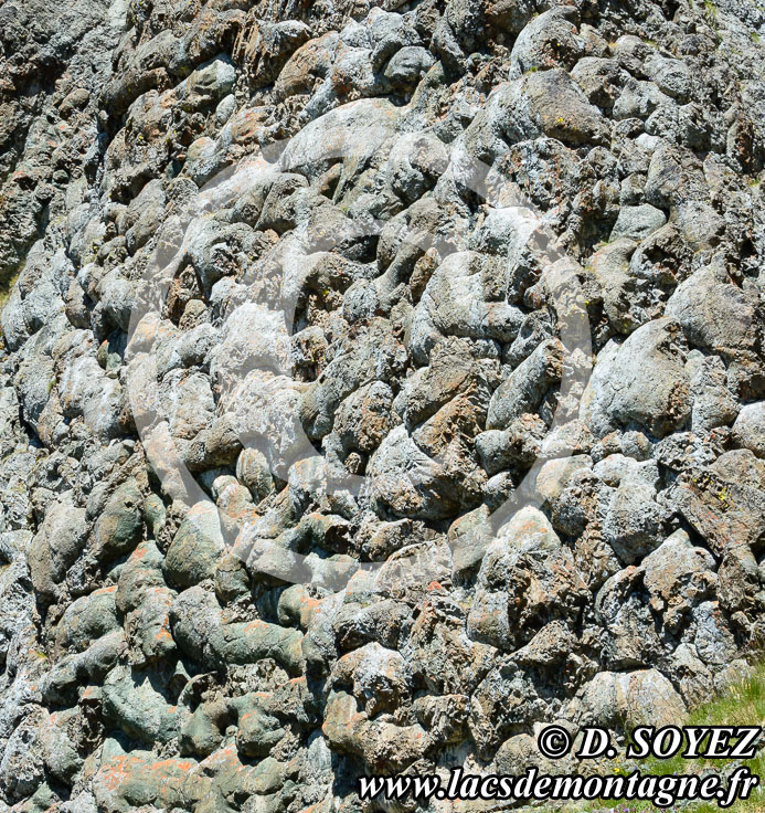 Photo n201707014
Laves en coussins du versant SUD du Collet Vert (piton 2558 m), Massif du Chenaillet (Brianonnais, Hautes-Alpes)
Clich Dominique SOYEZ
Copyright Reproduction interdite sans autorisation