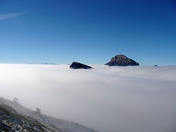 Mer de nuages, dans les
vallées grenobloises, Isère