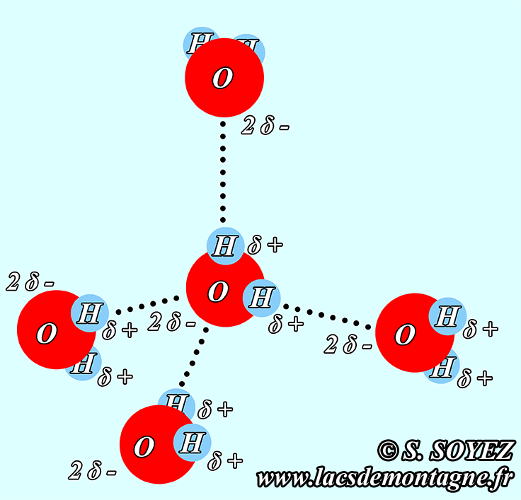 Arrangement tridimensionnel des molcules d'eau